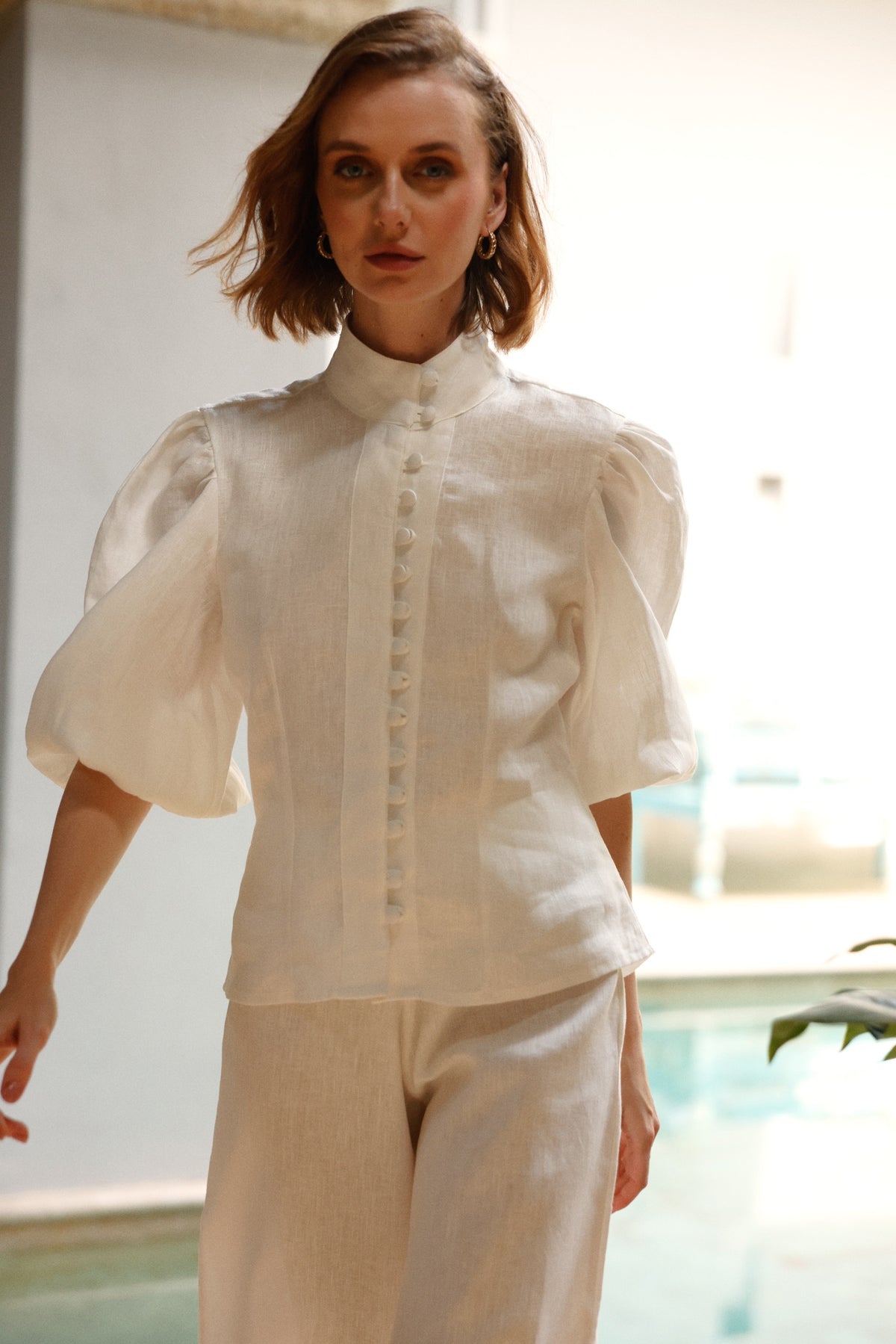 Monaco Set - Pant conjunto de lino Antoniette galería