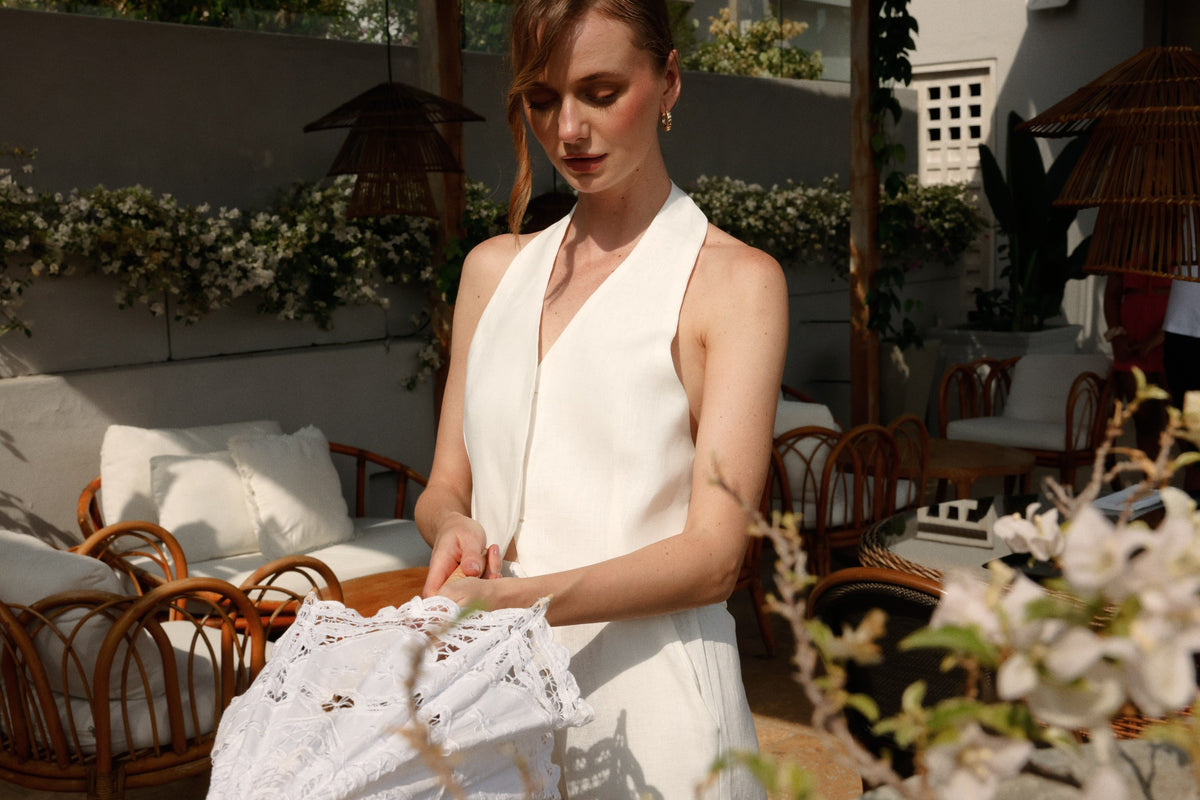 Saint Tropez Set Pant conjunto de lino Antoniette galería