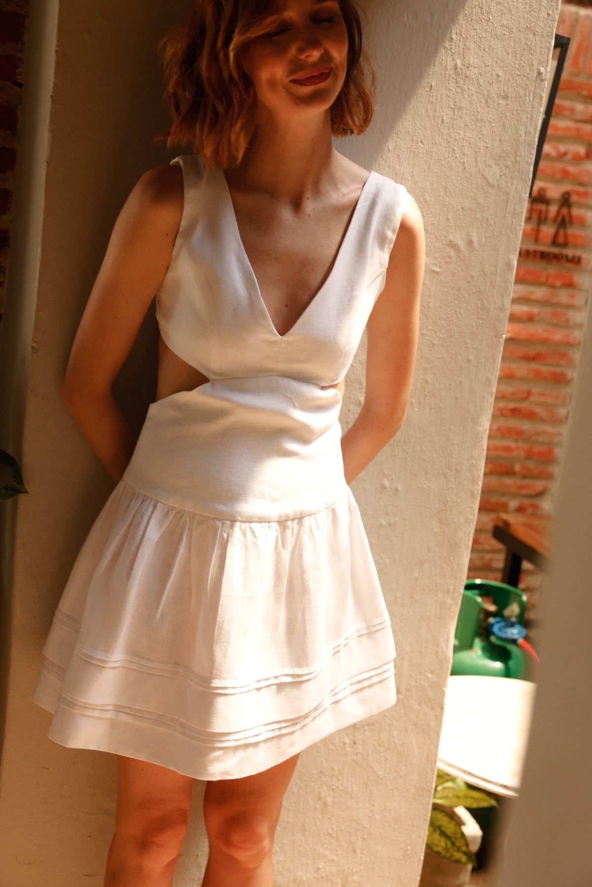 France Dress vestido de lino Antoniette detalle