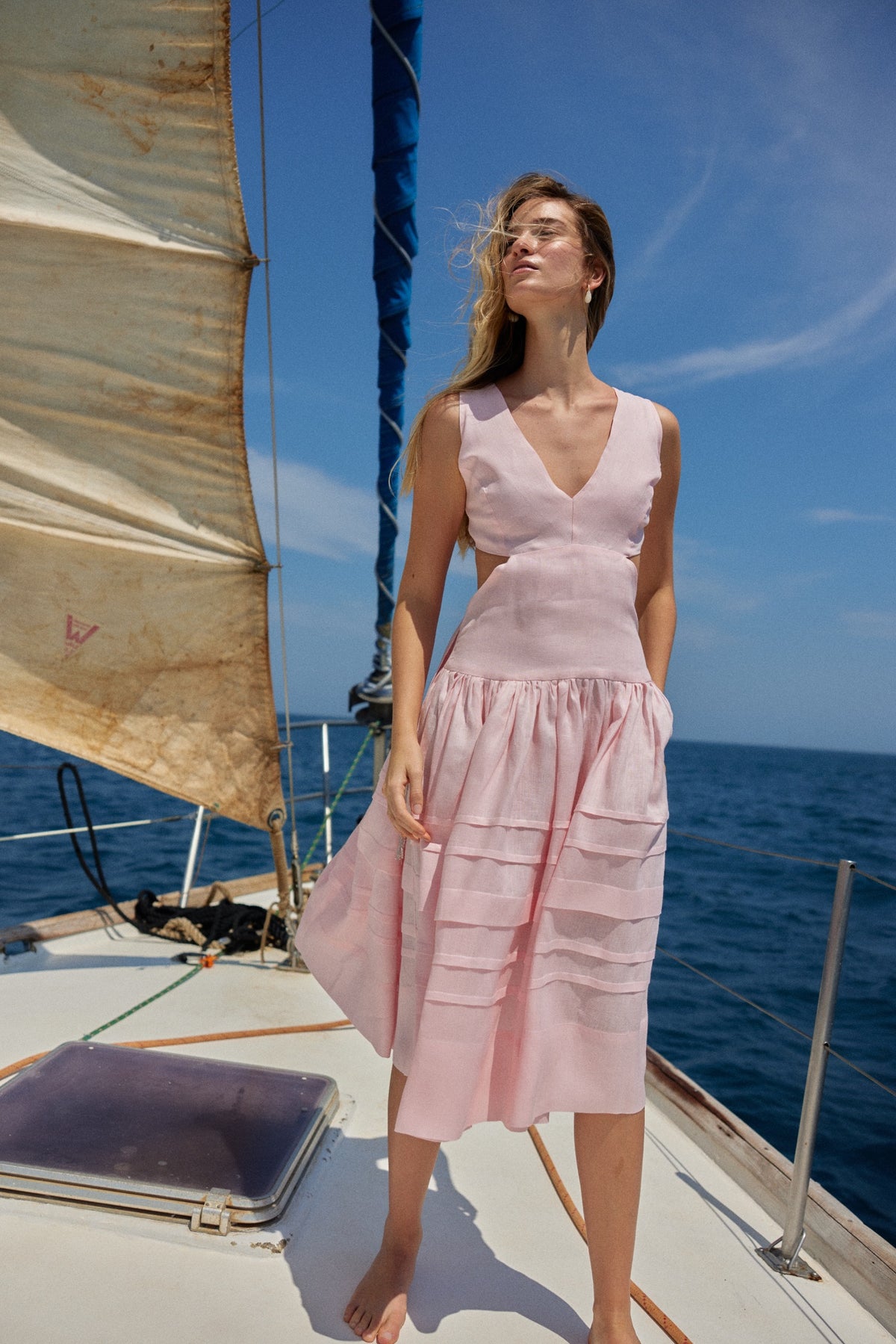 France Midi Dress vestido de lino Antoniette galería