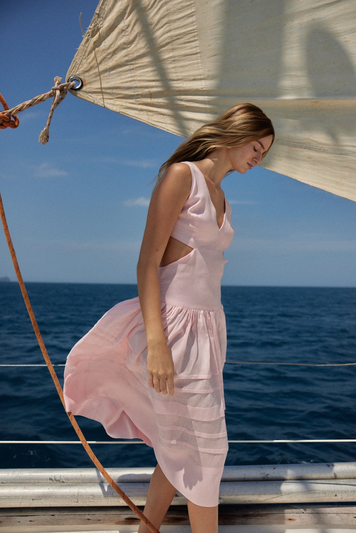 France Midi Dress vestido de lino Antoniette galería