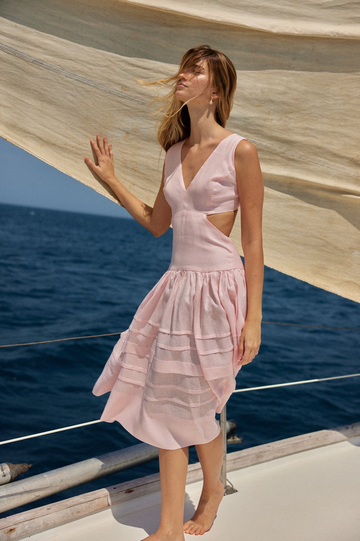 France Midi Dress vestido de lino Antoniette vista alternativa