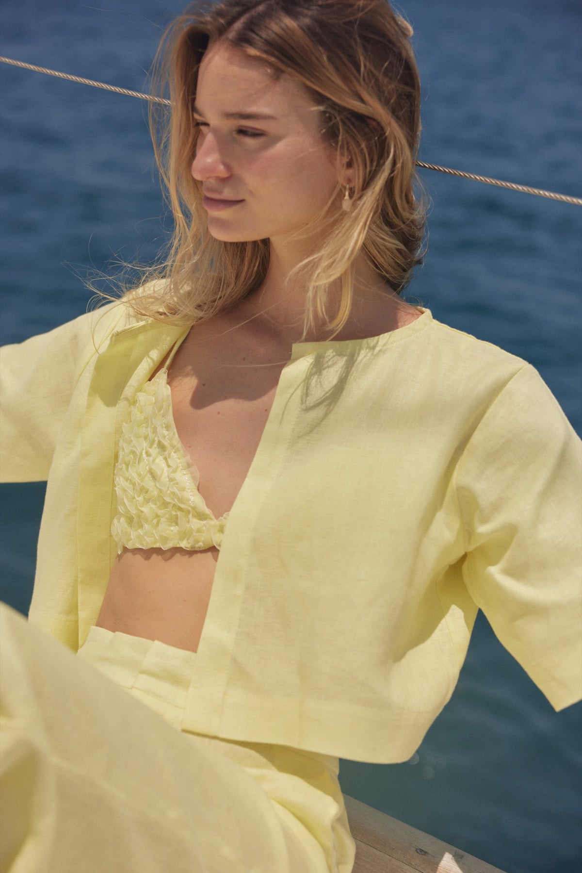 Le Antoine Set Pant conjunto de lino Antoniette galería