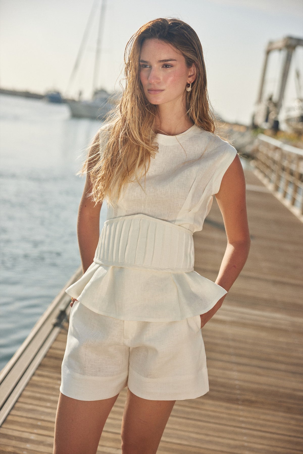 El Voile Set - Short conjunto de lino Antoniette vista alternativa