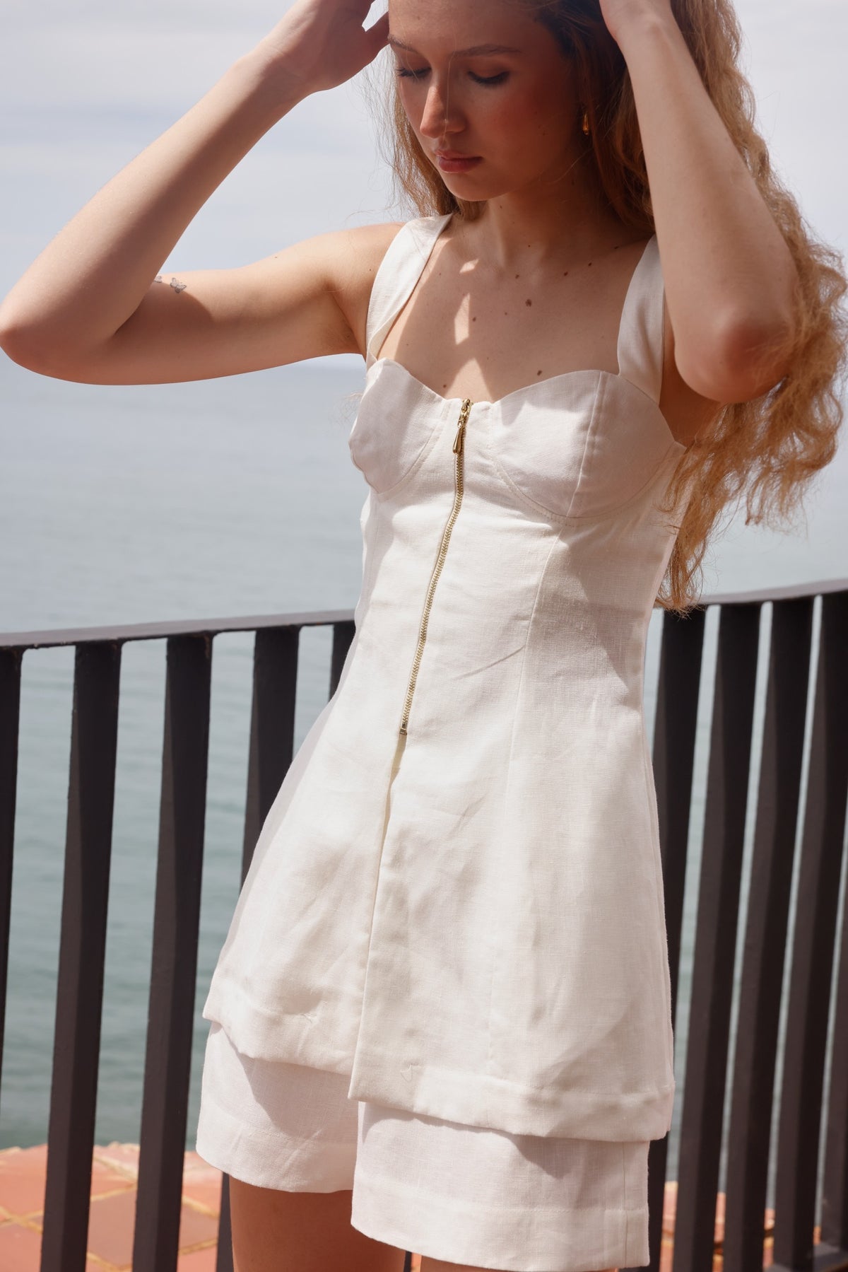 Isola Set conjunto de lino Antoniette detalle